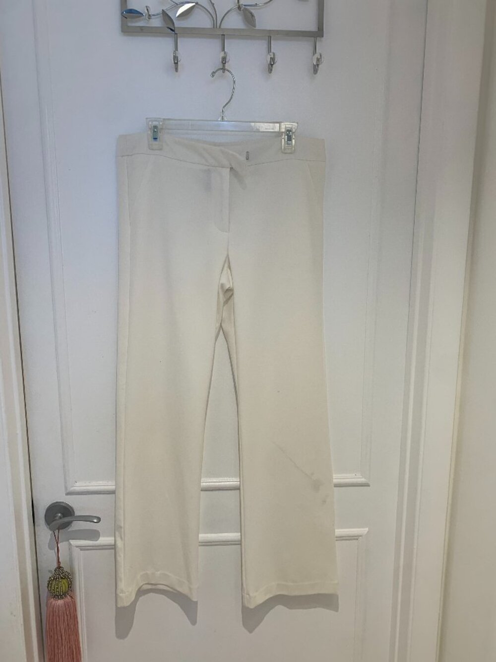 Jules & Leopold Ivory Stretch Pants Size 10, Gently Used